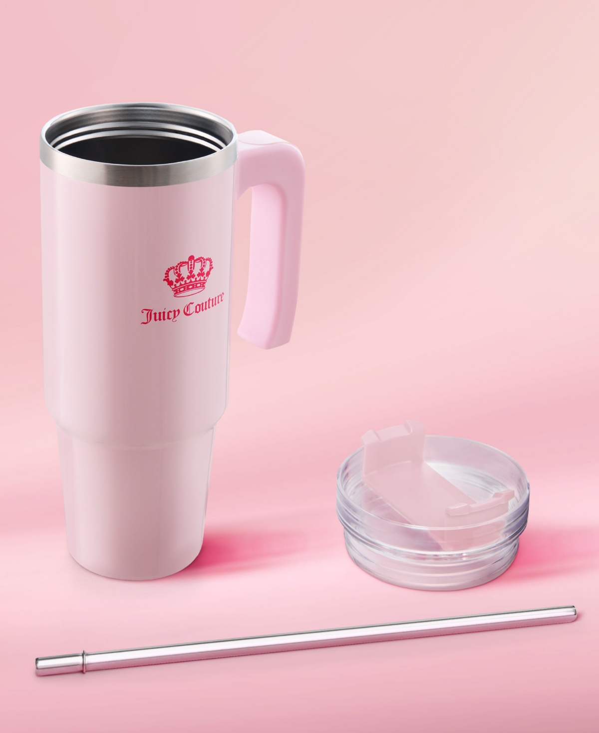 Shop Juicy Couture Travel Style Fashion Water Bottle In Pink Marshmallow