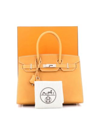 Pre-Owned HERMS Birkin 30 Handbag Brown Vache Naturelle Grainee with Palladium Hardware 4151290₽