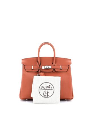Сумка HERMÉS Birkin 25, бывшая в употреблении, Verso Novillo с палладиевой фурнитурой