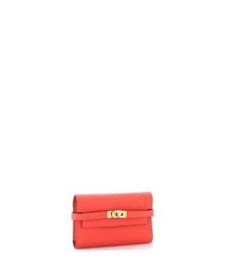 Кошелек HERMÉS Medium Kelly Trifold, бывший в употреблении, Epsom