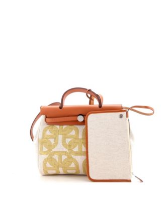 Бывшие в употреблении сумки HERMÉS 31 размера Herbag на молнии 24 размера Vache Hunter и из кожи