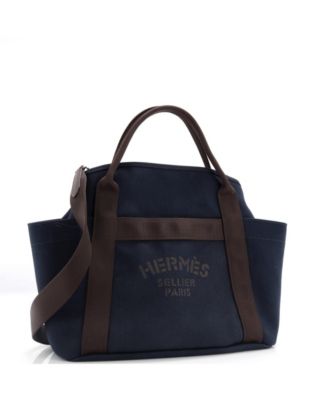 Холщовая сумка для жениха HERMÉS Sac De Pansage, бывшая в употреблении