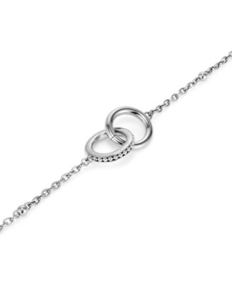 Women's Amity Interlock Silver Tone Stainless Steel Bracelet