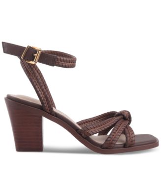 Women's Renaee Block Heel Woven Strappy Dress Sandals, Created for Macy's