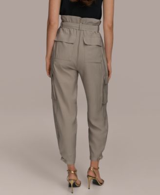 Женские брюки-карго с завязками на талии от Donna Karan New York