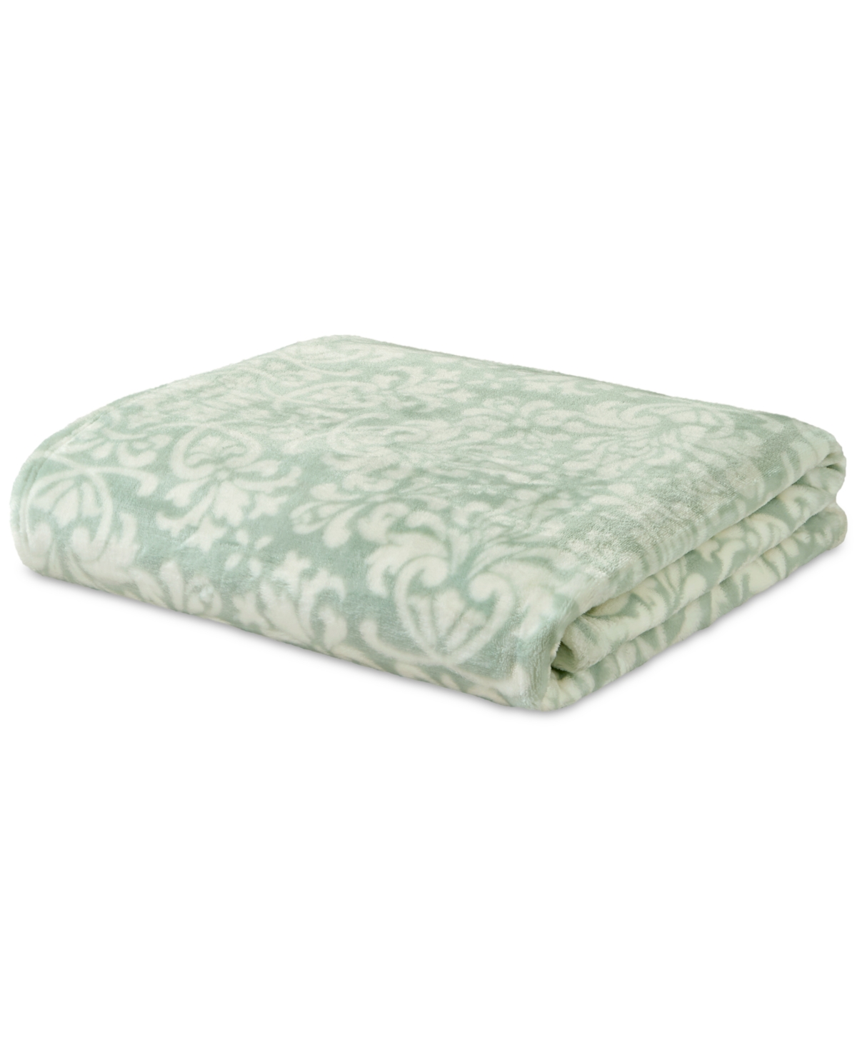 Premier Comfort Cozy Plush Printed Throw, 50" X 70", Exclusively At Macy's In Green Medallion