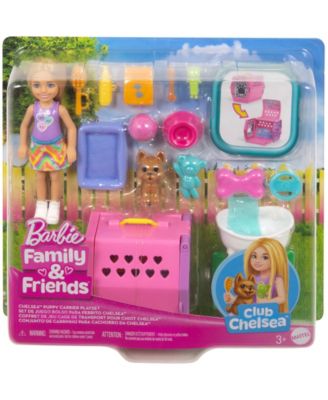 Chelsea Puppy Carrier Playset, Small Doll and Dog Carrier with Puppy Accessories
