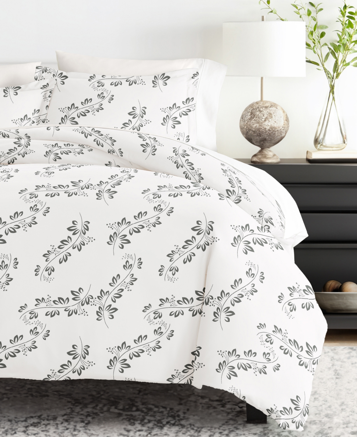 ienjoy Home Tranquil Sleep Patterned Duvet Cover Set, Full/Queen