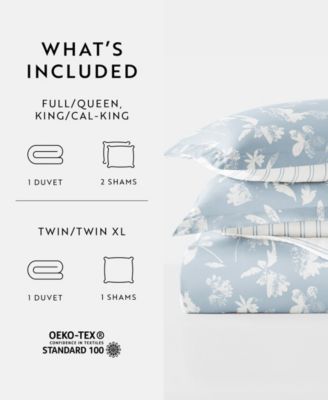 Utra Soft Reversible 3-Pc. Duvet Cover Set, Full/Queen