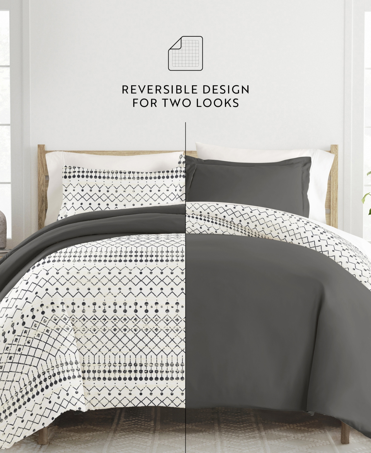 Ienjoy Home Utra Soft Reversible 3-pc. Duvet Cover Set, Full/queen In Multi