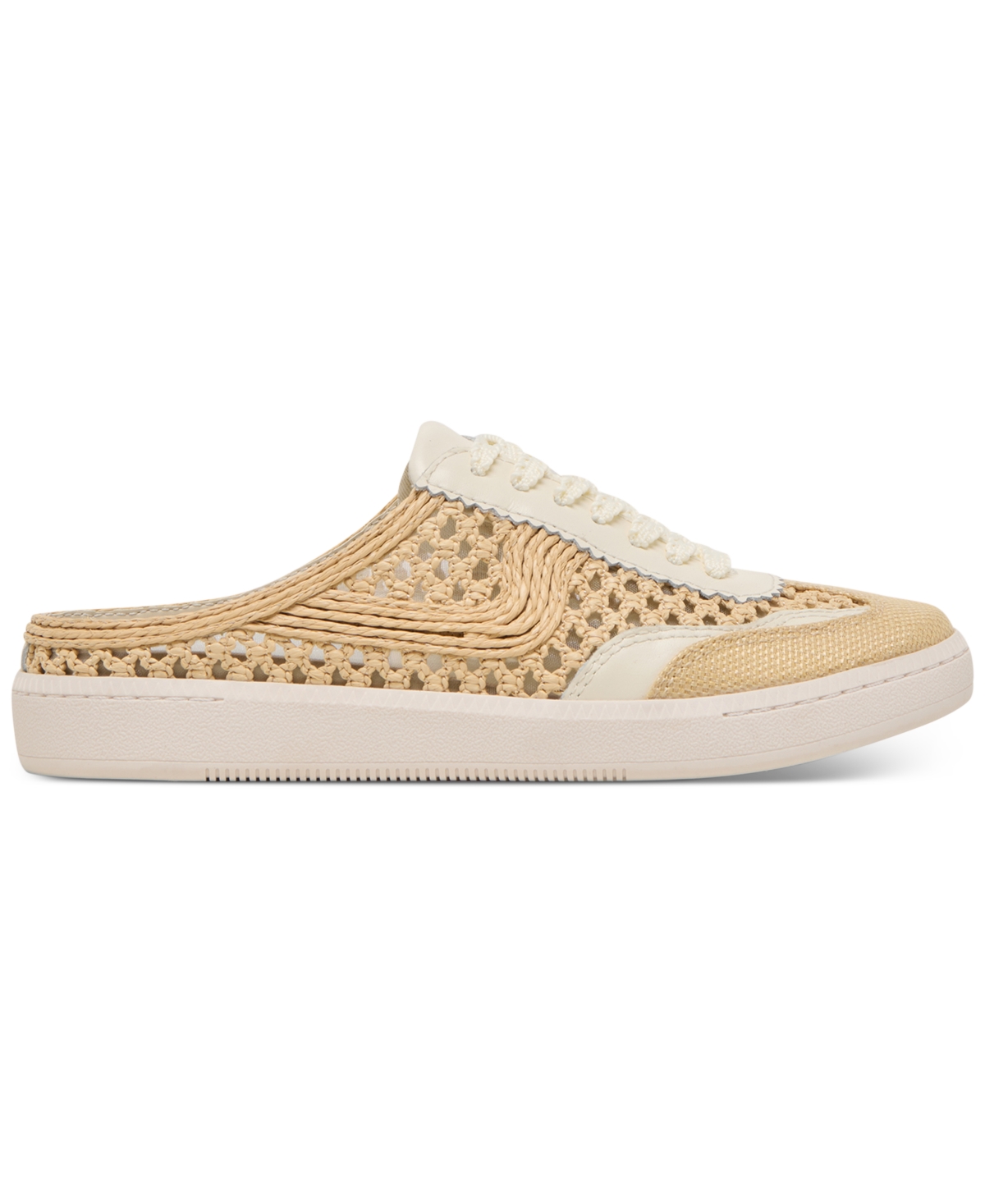 Dolce Vita Women's Notice Slide Mule Sneakers In Light Natural Woven Raffia