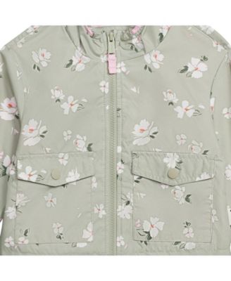 Carter s Girl s Light Weight Floral Printed Windbreaker