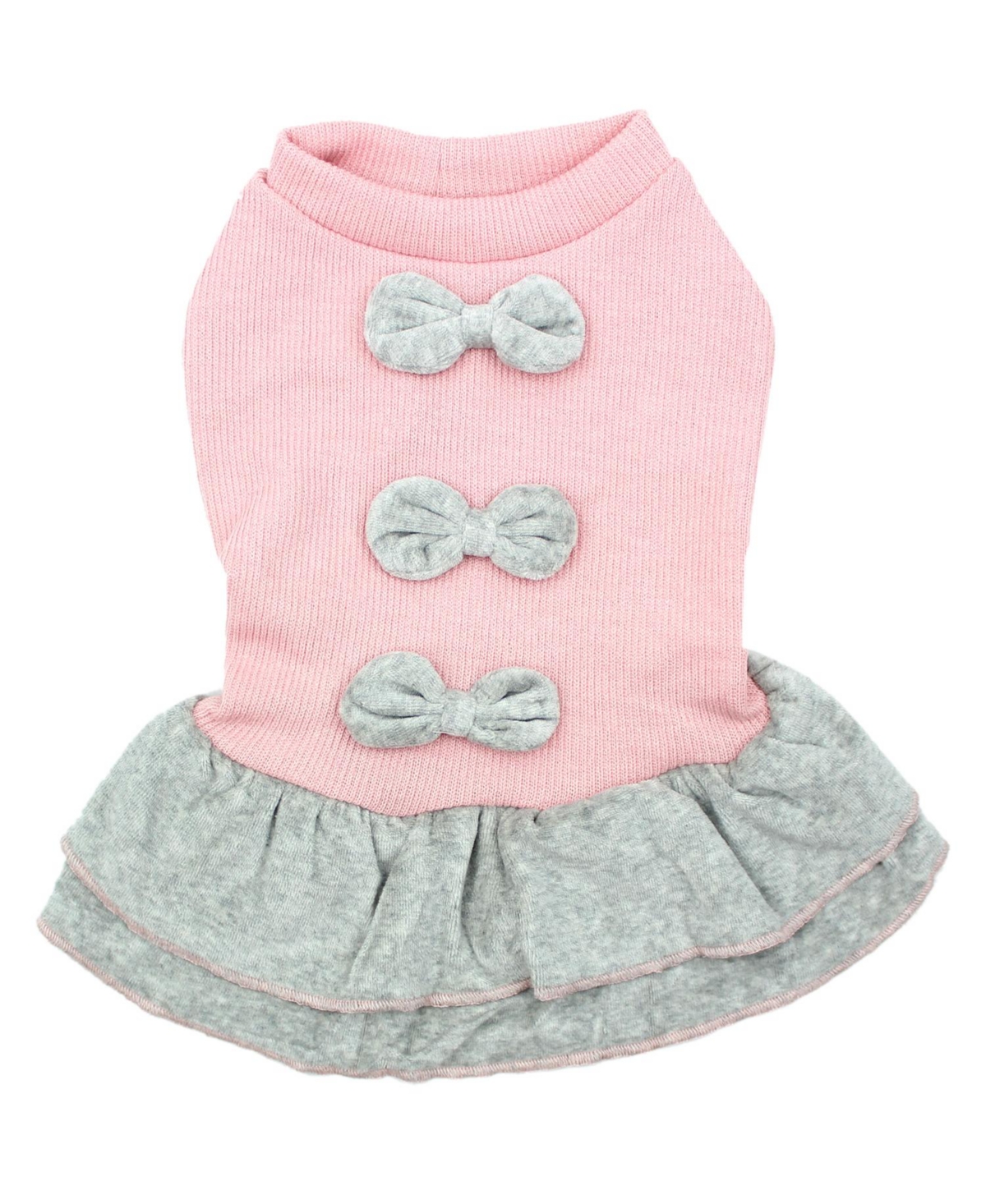 Winter Bows Pink Dog Dress