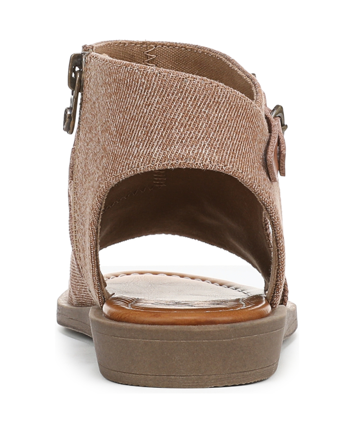 Shop Blowfish Malibu Women's Denver Strappy Low Wedge Sandals In Sand Denim Fabric