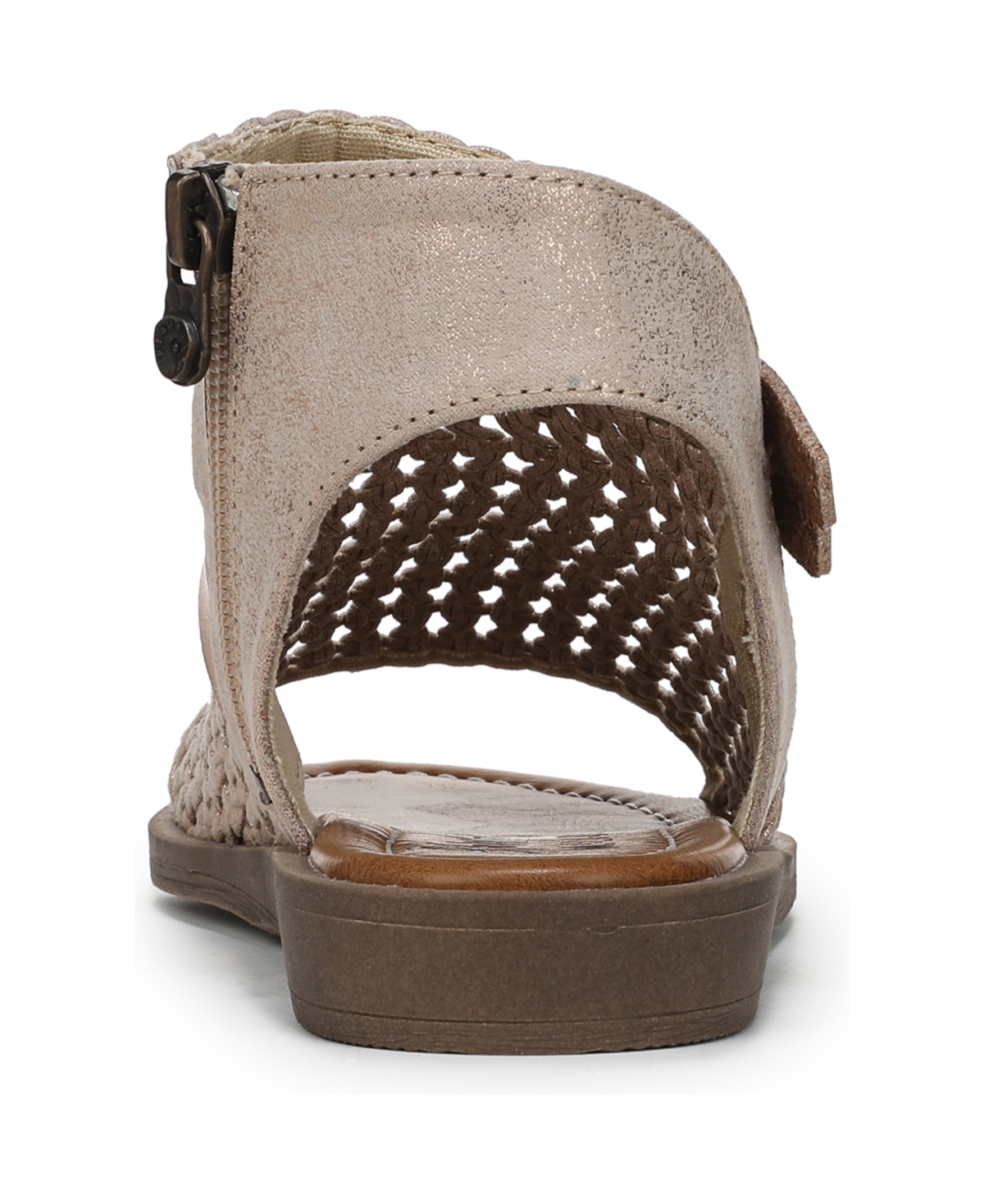 Shop Blowfish Malibu Women's Dream Strappy Low Wedge Sandals In Gold Metallic Fabric
