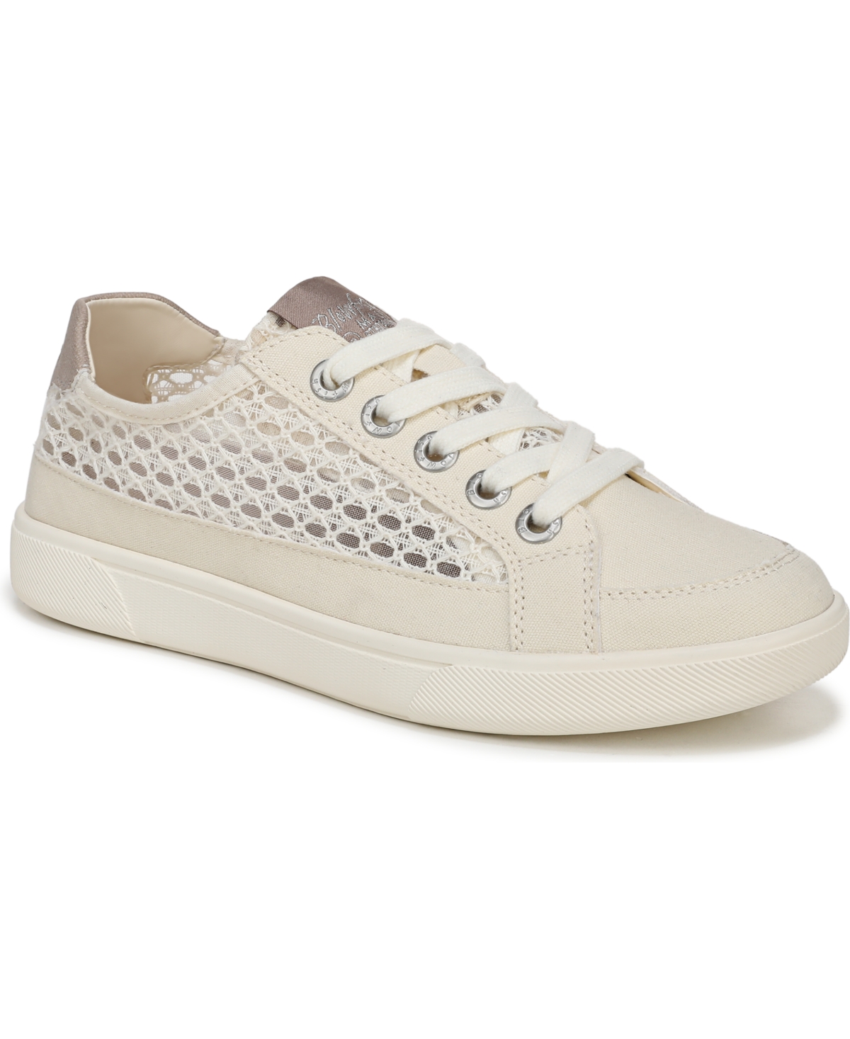 Shop Blowfish Malibu Women's Tanline Round Toe Lace Up Sneakers In Cream Fabric,mesh