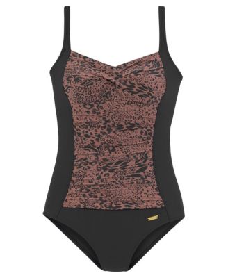 Women's Leopard Tummy Control One Piece Swimsuit