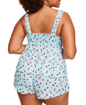 Leanore Women's Plus-Size Tank And Shorts Pajamas