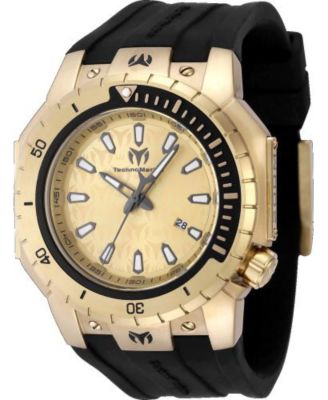 Мужские часы Technomarine TM-224010 Manta с морским кварцем и золотым циферблатом с 3 стрелками