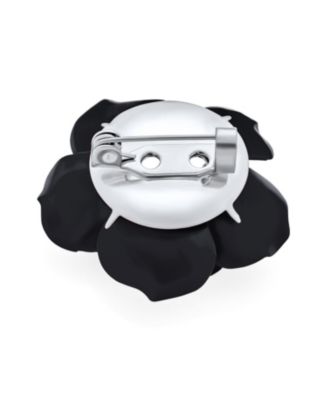 Romantic Floral Blooming 3D Carved Rose Brooche Pin in Pink Blue Black White Red