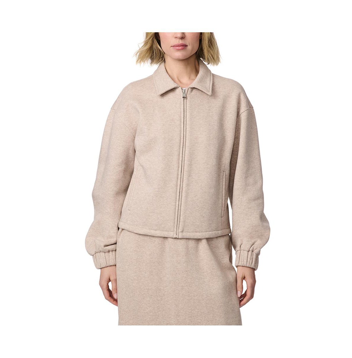 Fleece Bomber Jacket - Heather taupe