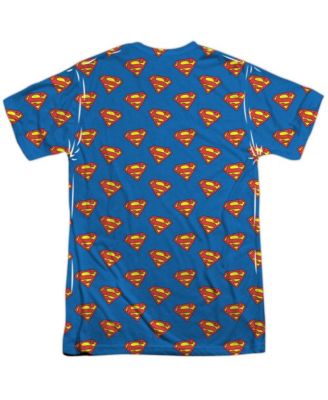 Мужская футболка Superman Super All Over с коротким рукавом для взрослых Poly Crew Tee / T-Shirt