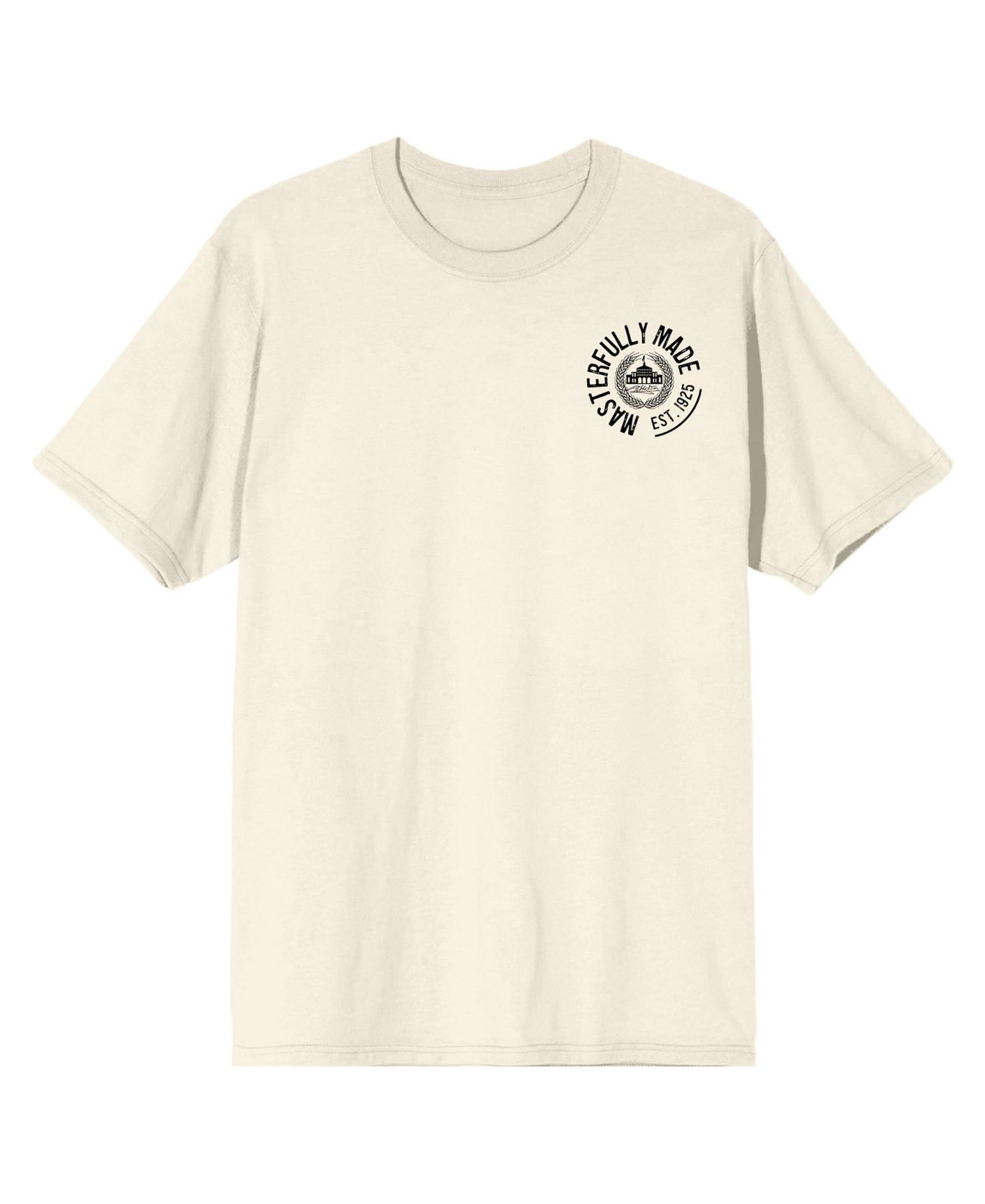 Men's Pablo Dier Signature Crew Neck Short Sleeve Natural T-shirt -XL