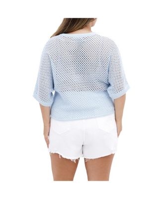 Plus Size Crochet Knit Top