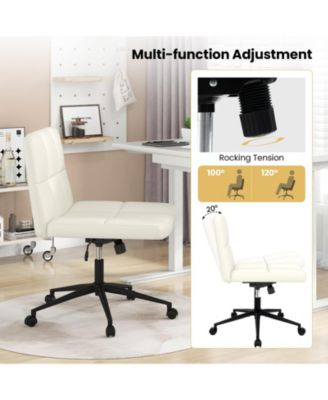 Stylish Rolling Office Chair Without Arms, Ideal for Small Home Workspaces