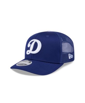 Мужская темно-синяя шапка с эластичной застежкой New Era Los Angeles Dodgers 2025 для весенних тренировок на 9 дней