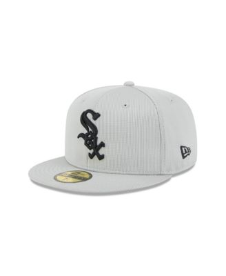 Мужская серая кепка New Era для весенних тренировок Chicago White Sox 2025 59 размера 
