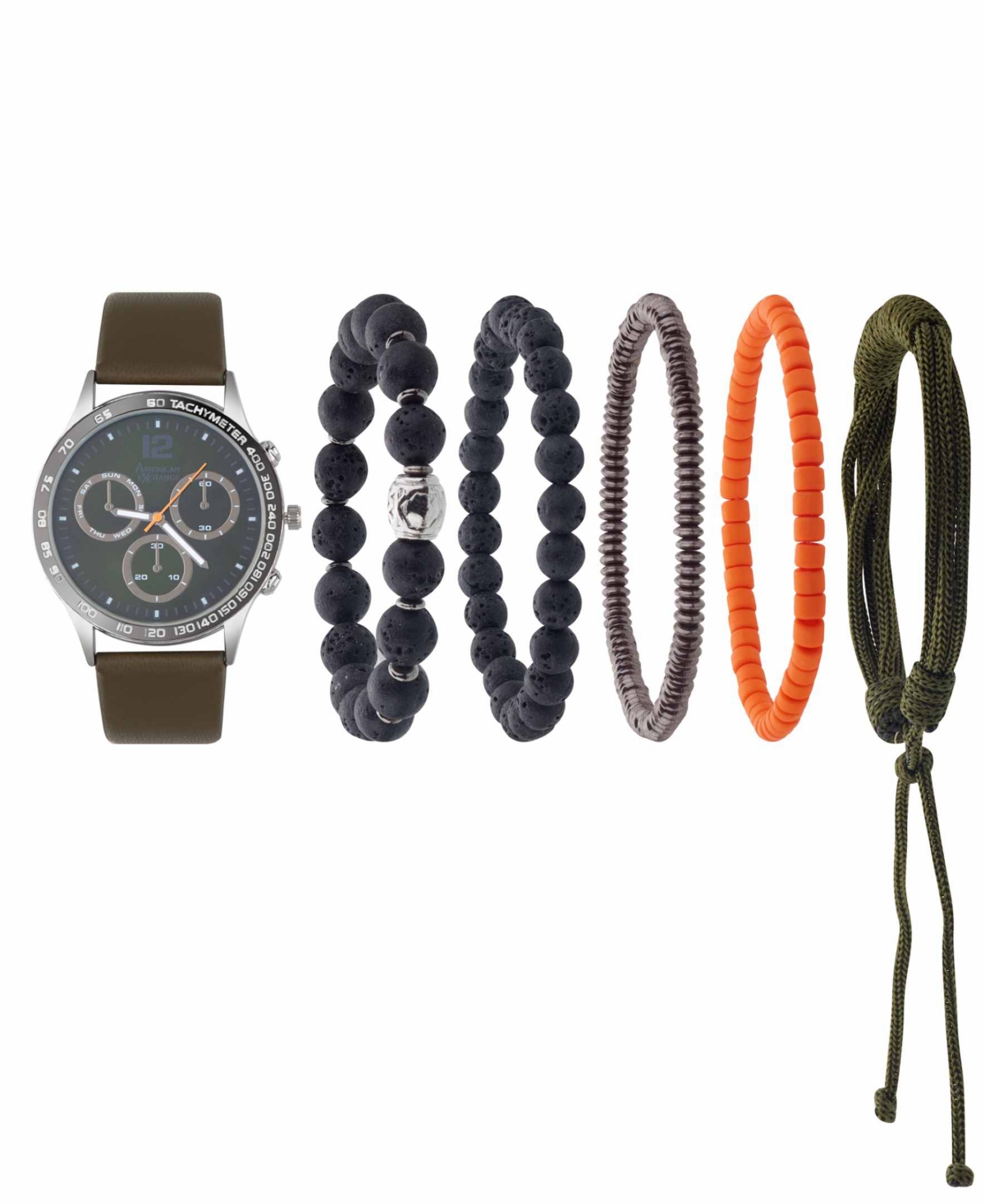 Men's Quartz Olive Polyurethane Strap Watch 43mm - Olive
