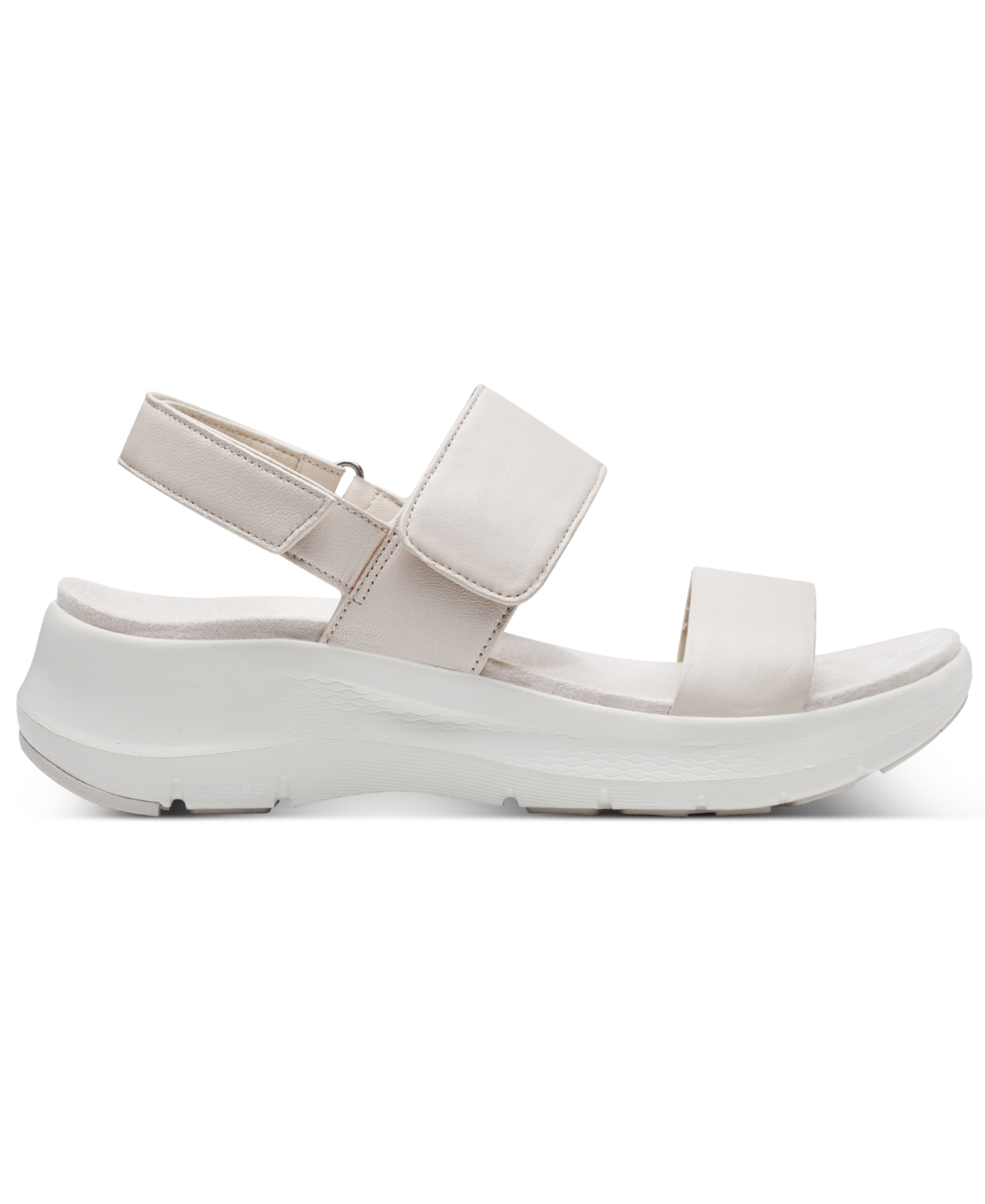 Shop Rockport Women's Qwera Open Toe Strappy Casual Wedge Sandals In Ivory Leather
