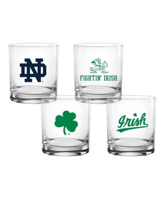 Indigo Falls - Notre Dame Fighting Irish 4-Pack Collector's 14oz. Rocks Glass Set