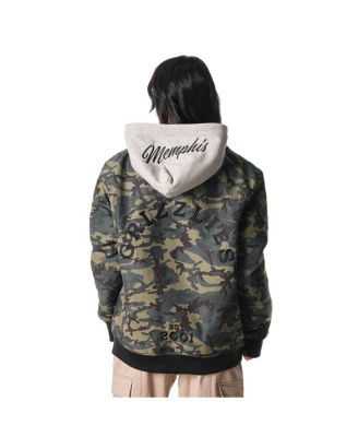 Men's and Women's Camo Memphis Grizzlies Full-Zip Hoodie Bomber Jacket