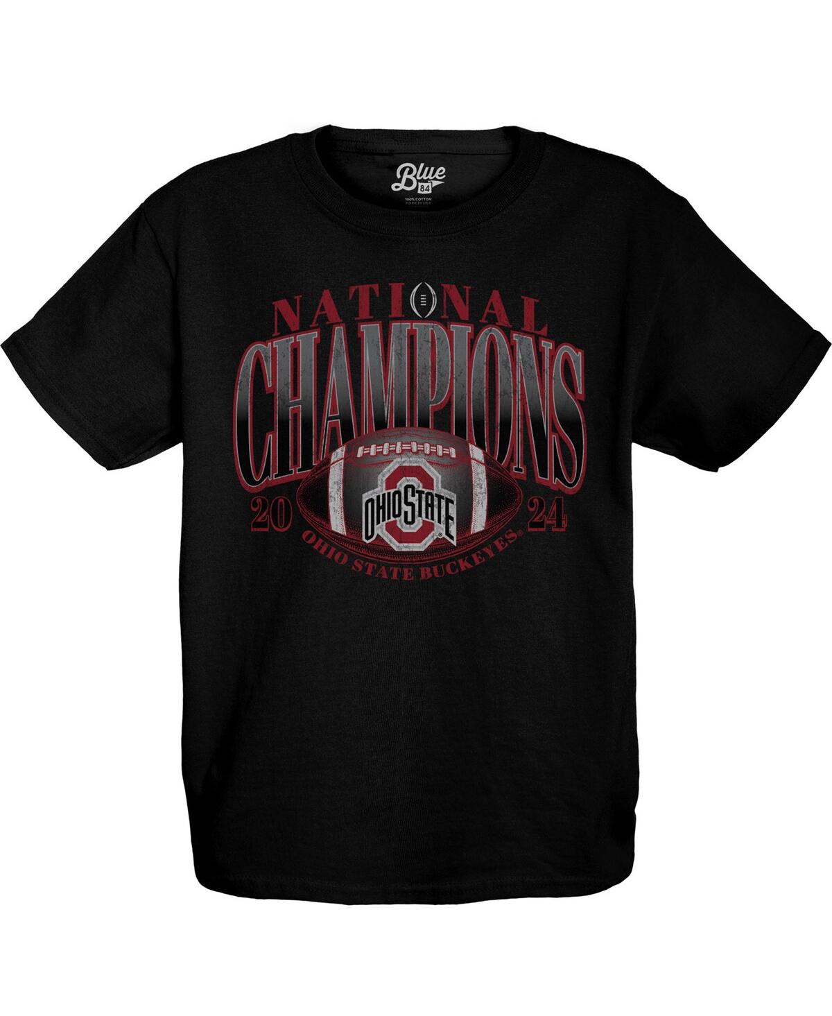 Blue 84 Big Boys And Girls Black Ohio State Buckeyes College Football Playoff 2024 National Champions Ace Sl In Black