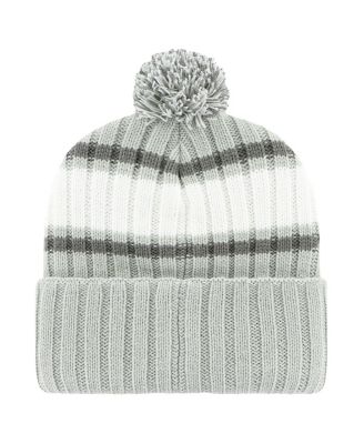 Мужская брендовая серая вязаная шапка Detroit Lions Plateau с манжетами и помпоном 47-го года выпуска