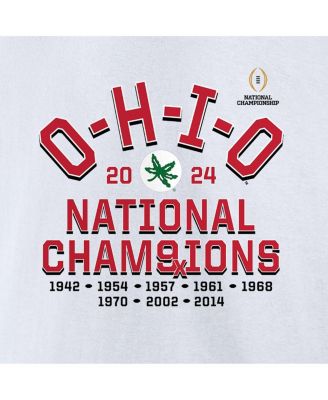 Мужская белая толстовка-пуловер Fanatics State Buckeyes College Football Playoff 2024 национальных чемпионов родного города Fanatics.