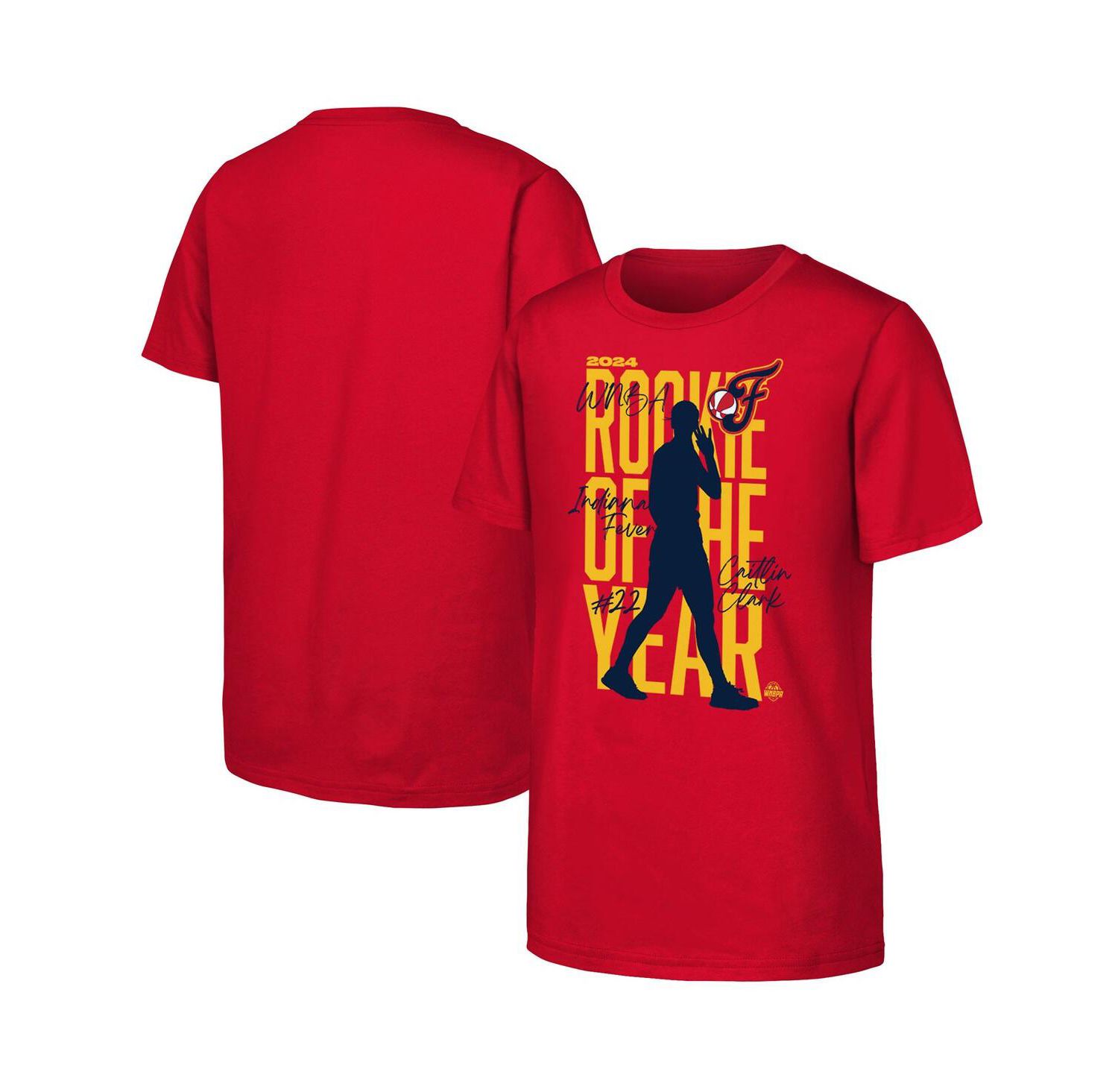 Big Boys and Girls Red Caitlin Clark Indiana Fever 2024 WNBA Rookie of the Year T-Shirt