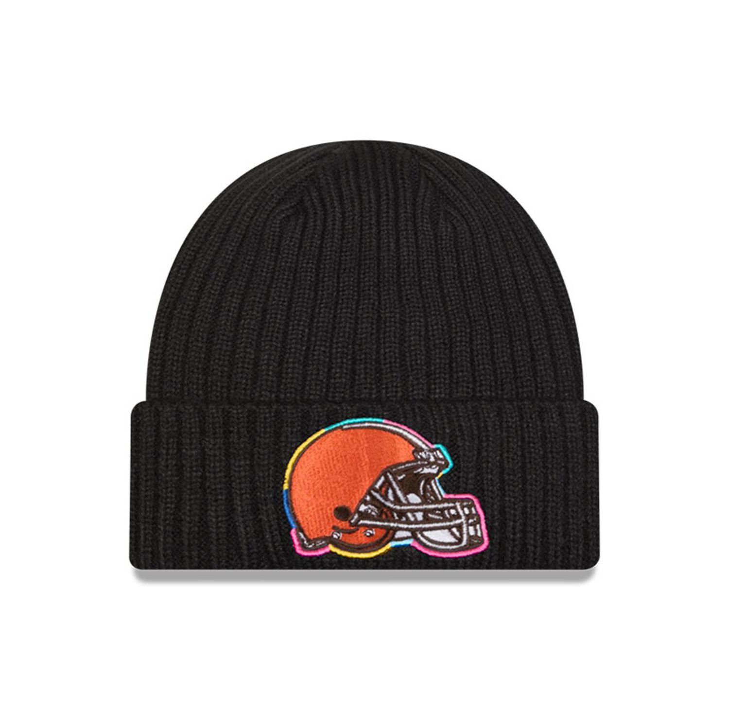 Men's Black Cleveland Browns 2024 NFL Crucial Catch Cuffed Knit Hat