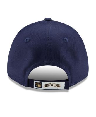 Мужская темно-синяя шляпа New Era Milwaukee Brewers 2024 MLB с нашивкой на боку, регулируемой на 9 футов и сорок дюймов.