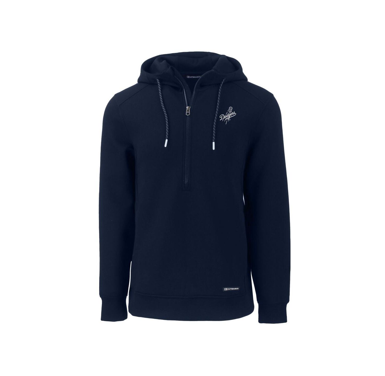 Men's Navy Los Angeles Dodgers Roam Tri-Blend Half-Zip Hoodie