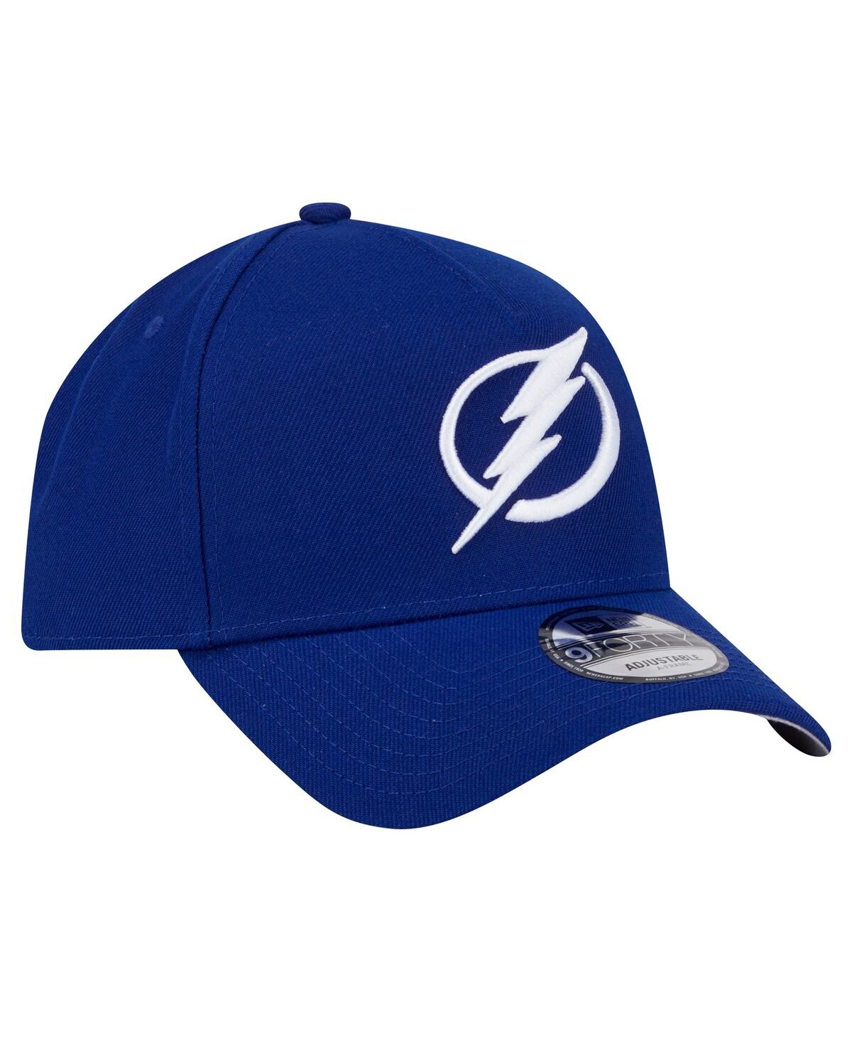 New Era Men's Blue Tampa Bay Lightning Core A-frame 9forty Adjustable Hat In Blue