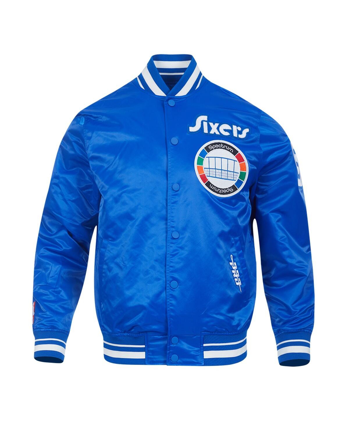 Pro Standard Men's Royal Philadelphia 76ers 2024/25 City Edition Chenille Satin Full-snap Jacket In Multi