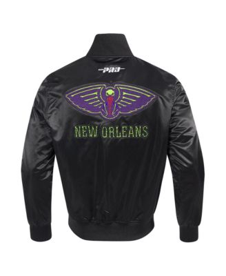 Мужская черная куртка Pro Standard New Orleans Pelicans 2024/25 City Edition из сатина с аппликацией из синели