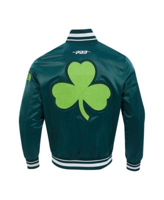 Мужская куртка Pro Standard Kelly Green Boston Celtics 2024/25 City Edition из синелевого атласа с застежкой на пуговицы