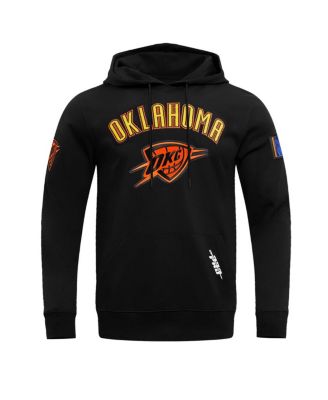 Мужской черный пуловер с капюшоном и аппликацией из синели Pro Standard Oklahoma City Thunder 2024/25 City Edition