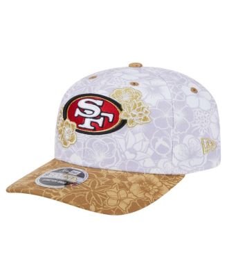 New Era - Men's White/Gold San Francisco 49ers AAPI Apex Collection Floral 9SEVENTY Stretch-Snap Hat