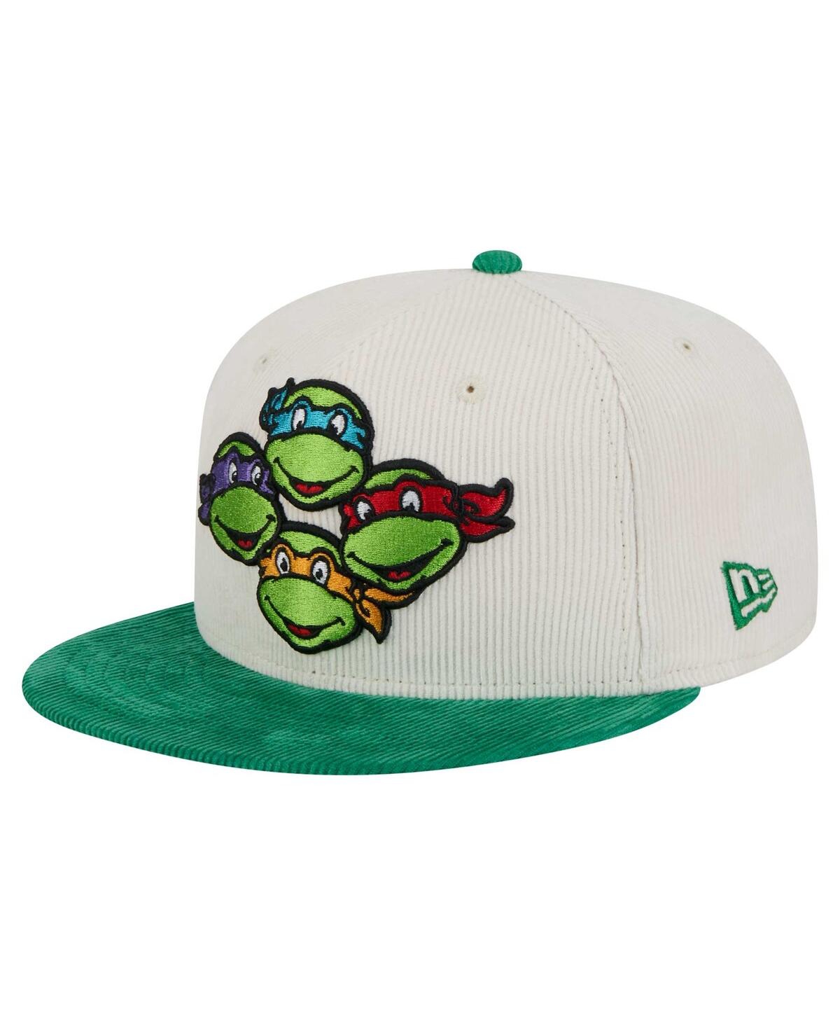 New Era Men's Cream/green Teenage Mutant Ninja Turtles 9fifty Snapback Hat In Cream,green