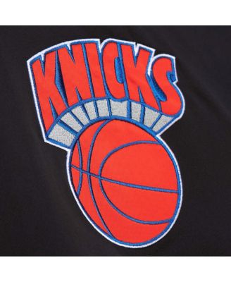 Мужская черная атласная куртка на молнии New York Knicks Hardwood Classics Blackout Collection от Mitchell & Ness черного цвета